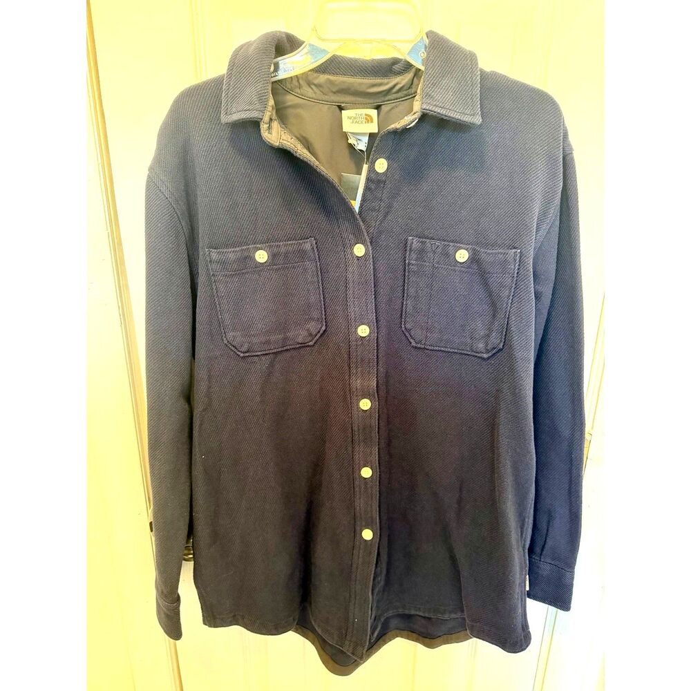 The North Face Valley Twill Flannel Shirt Aviator Navy Women's Medium NWT